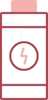 Battery Solid Two Color Icon vector