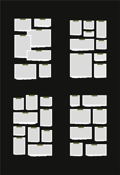 Pictures or photos frame collage abstract photo frames and digital photo wall template vector