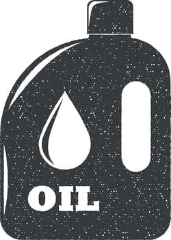 engine oil vector icon illustration with stamp effect