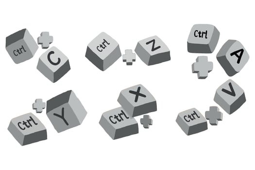 Set Of Keyboard Shortcut Buttons Vector