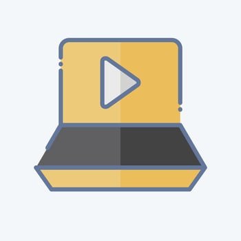 Icon Watch online. related to Podcast symbol. doodle style. simple design editable. simple illustration vector