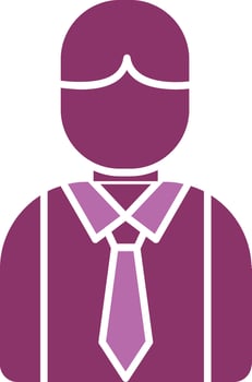 Employee Glyph Two Colour Icon vector
