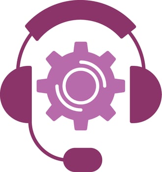 Technical Support Glyph Two Colour Icon vector