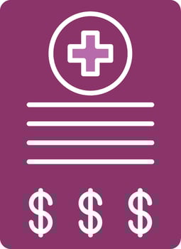 Medical Bill Glyph Two Colour Icon vector