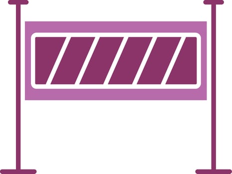 Barrier Glyph Two Colour Icon vector