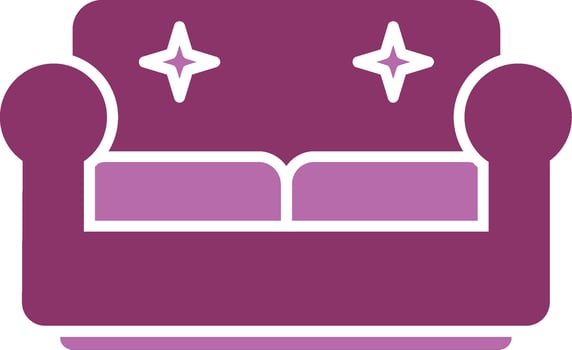 Couch Glyph Two Colour Icon vector