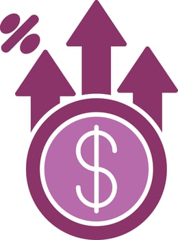 Profit Glyph Two Colour Icon vector