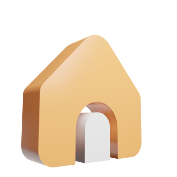 A house with a door and a window png