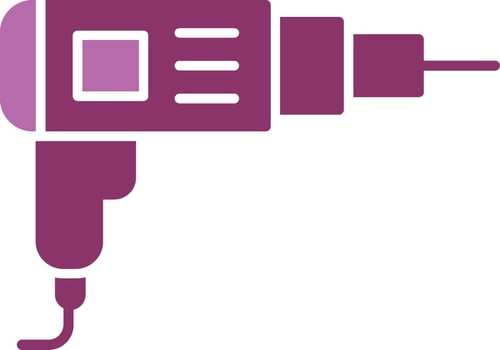 Driller Glyph Two Colour Icon vector