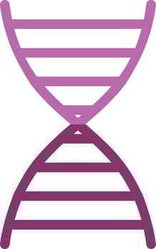 DNA Glyph Two Colour Icon vector