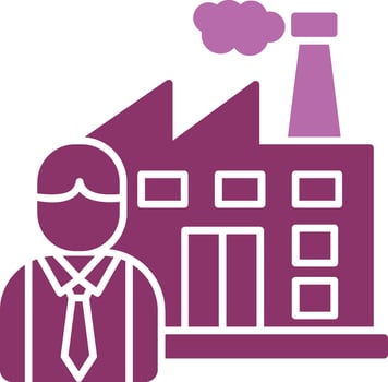 Employee Glyph Two Colour Icon vector