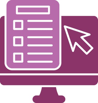 Online Test Glyph Two Colour Icon vector