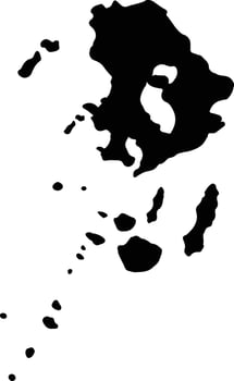 Kagoshima Japan silhouette map vector