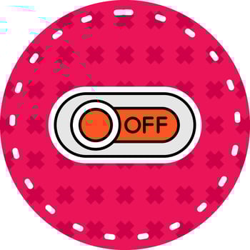 Off Line Filled Sticker Icon vector