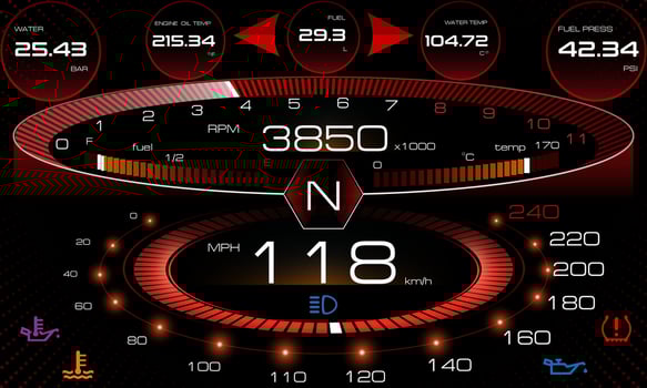 LCD Digital Back-ight Motorcycle Speedometer Tachometer Odometer MotorBike Instrument Scooter Dirt bike vector