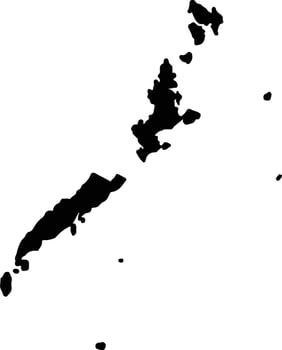 Palawan Philippines silhouette map vector