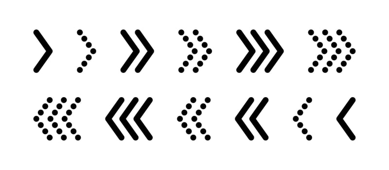Arrows set. Vector arrows icons