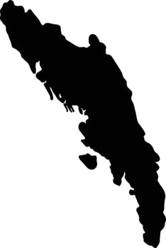 Rakhine Myanmar silhouette map vector