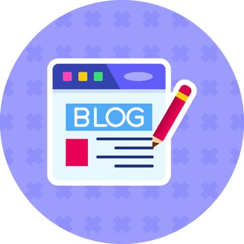 Blog Flat Sticker Icon vector