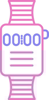 Smart Watch Linear Two Colour Icon vector
