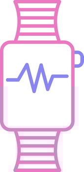 Fitness Watch Linear Two Colour Icon vector