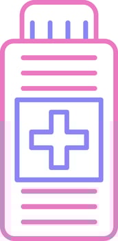 Syrup Linear Two Colour Icon vector