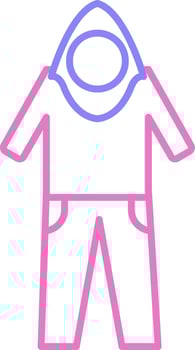 Coverall Linear Two Colour Icon vector