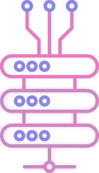 Data Network Linear Two Colour Icon vector
