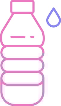 Water Bottle Linear Two Colour Icon vector