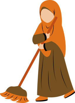Illustration of muslim Woman daily activity png