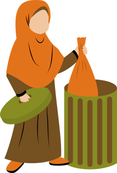 Illustration of muslim Woman daily activity png