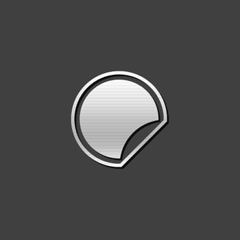 Sale sticker icon in metallic grey color style. Label shopping buying vector