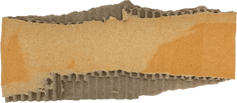 Brown Torn Corrugated Cardboard png