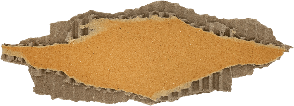 Brown Torn Corrugated Cardboard png