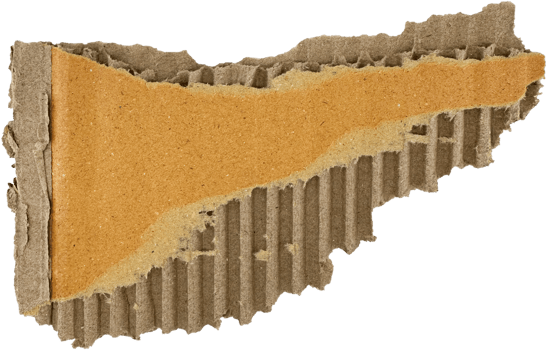 Brown Torn Corrugated Cardboard png