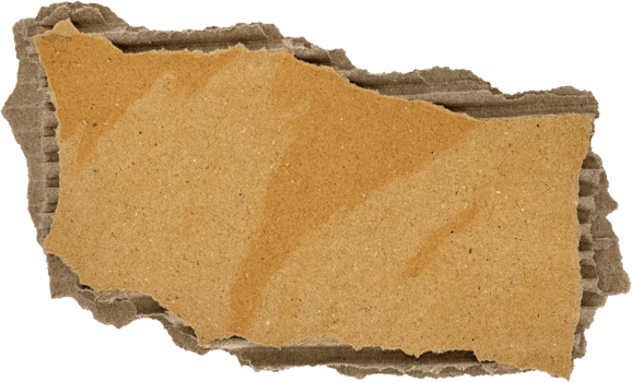 Brown Torn Corrugated Cardboard png
