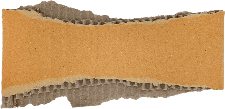 Brown Torn Corrugated Cardboard png