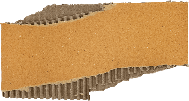 Brown Torn Corrugated Cardboard png