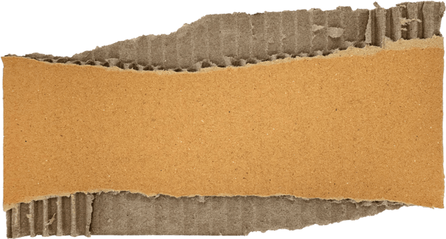 Brown Torn Corrugated Cardboard png