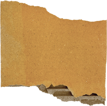 Brown Torn Corrugated Cardboard png