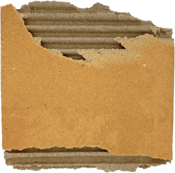 Brown Torn Corrugated Cardboard png