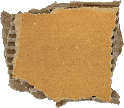 Brown Torn Corrugated Cardboard png