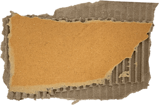 Brown Torn Corrugated Cardboard png
