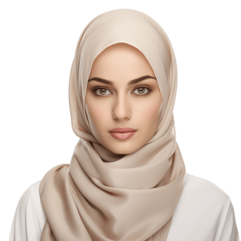 AI generated Muslim woman png isolated on transparent background