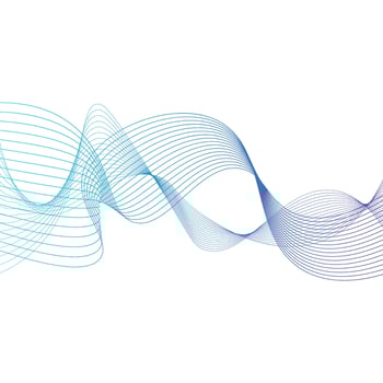 Abstract Gradient Wavy Line Decoration vector