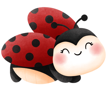 Happy baby ladybug flying watercolor clipart, Adorable cute insect illustration, Love bug. png
