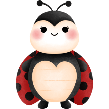 Adorable ladybug watercolor clipart. Vibrant illustration of a ladybird for nursery decoration. png
