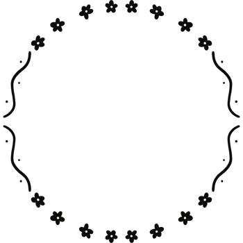 black circle frame. Wreath ring border. Isolated with transparent background png