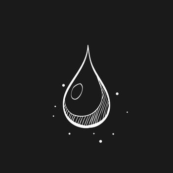Water drop doodle sketch illustration vector
