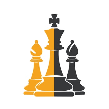 AI generated Simple Chess Logo. Vector Illustration